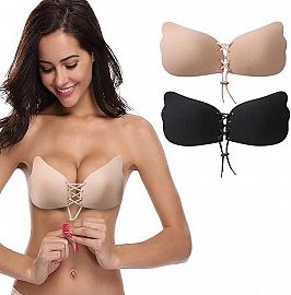 Corpiño De Tela Y Silicona Adhesivo Invisible Un Bra Push Up