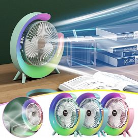 Ventilador Escritorio Con Luz USB 