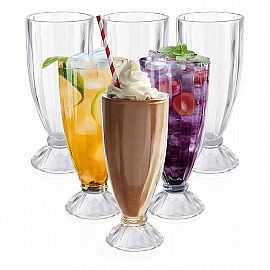 Set X 6 Copas De Vidrio Milkshake  