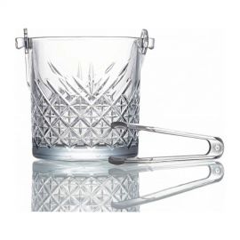 Hielera De Vidrio Labrada Con Pinza 