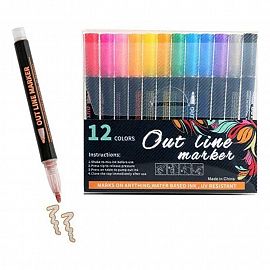 Set X 12 Marcadores Metalizados