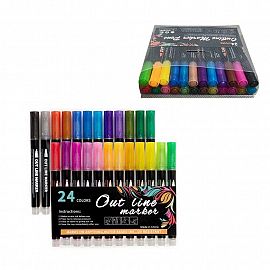 Set X 24 Marcadores Metalizados