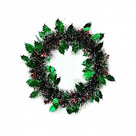 Corona Navideña Hojas Puerta