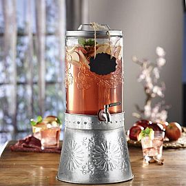 Dispenser De Vidrio Frasco Balde Metal