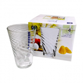 Set X 4 Vasos De Vidrio Kyoto