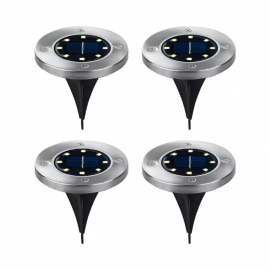 Set X 4 Estaca Solar Pinche 8 Leds