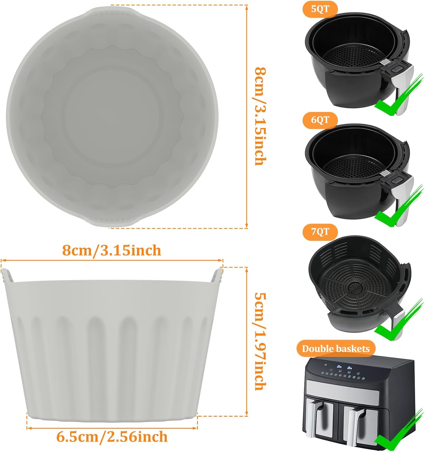 Molde Silicona Huevos Muffins Horno Air Fryer