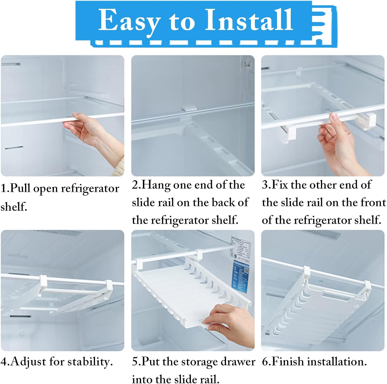 Organizador Retráctil Para Heladera De Bolsas Ziploc