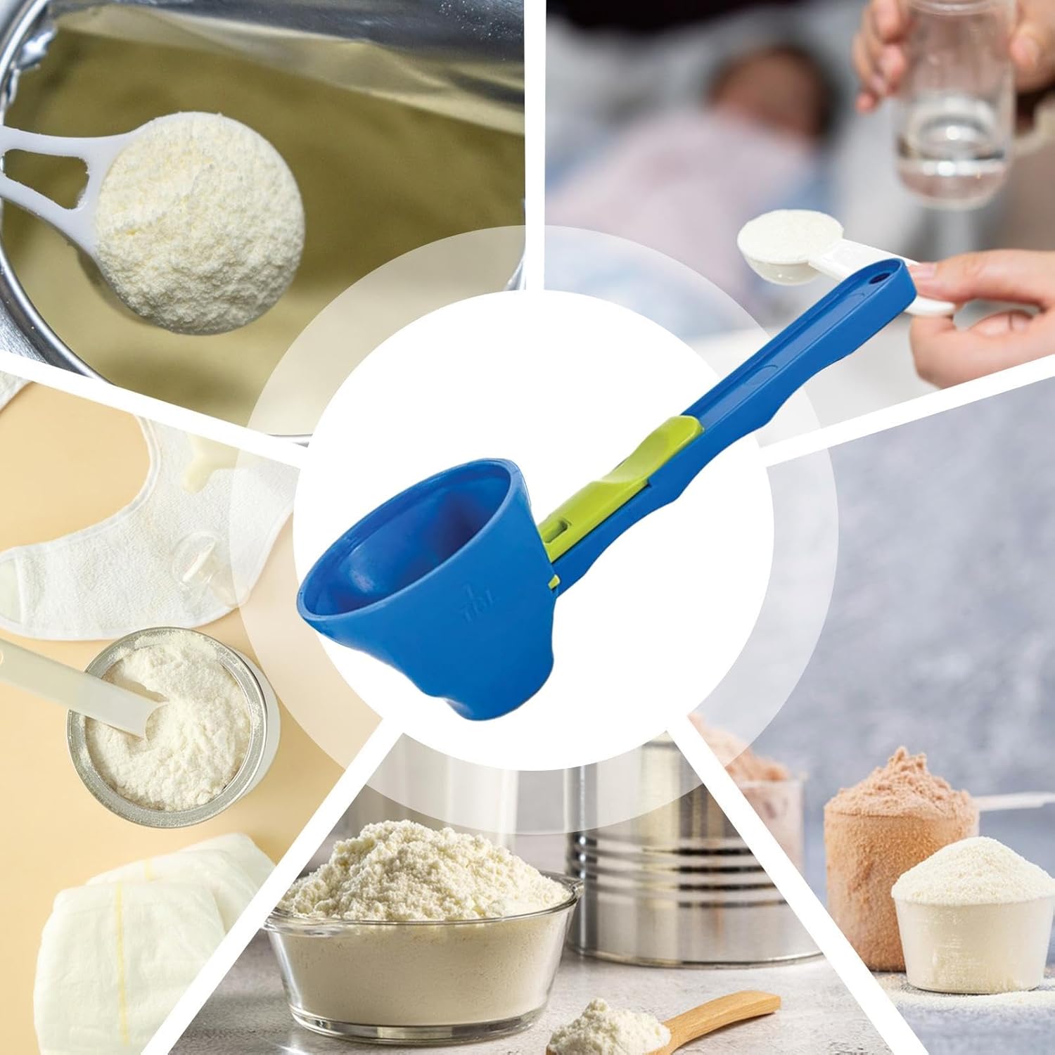 Cuchara Dosificadora Medidora Embudo Barra Deslizante