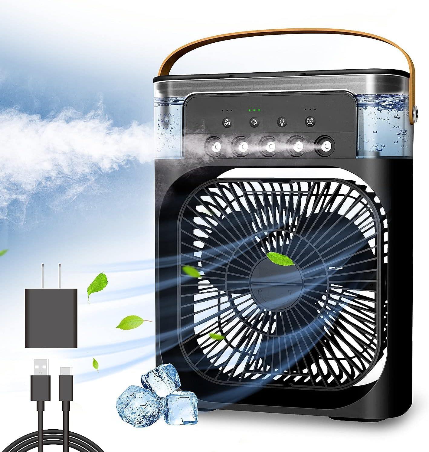 Mini Ventilador De Aire Acondicionado Humidificador Portatil 