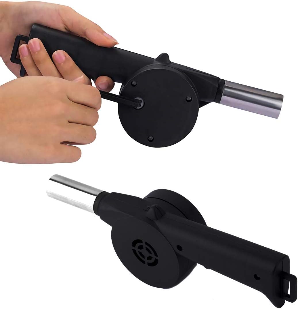 Soplador Apantallador Carbón Llama Fuego Asado Prende Facil