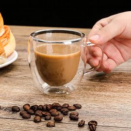 Taza Doble Vidrio 120 ML