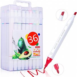 Set x36 Marcadores Doble Punta Twin 