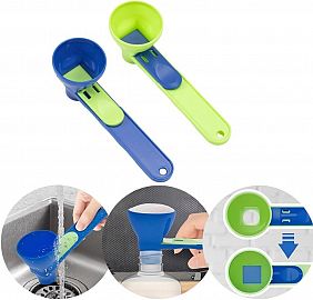 Cuchara Dosificadora Medidora Embudo Barra Deslizante