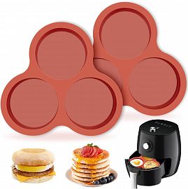 Molde Silicona Huevos Pancakes Horno Air Fryer X 3