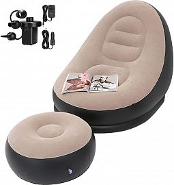 Sofa Inflable Con Apoya Pies