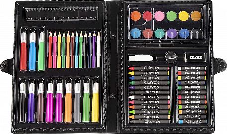 Set De Arte Infantil 67 Piezas Dibujo Crayones Marcadores Valija